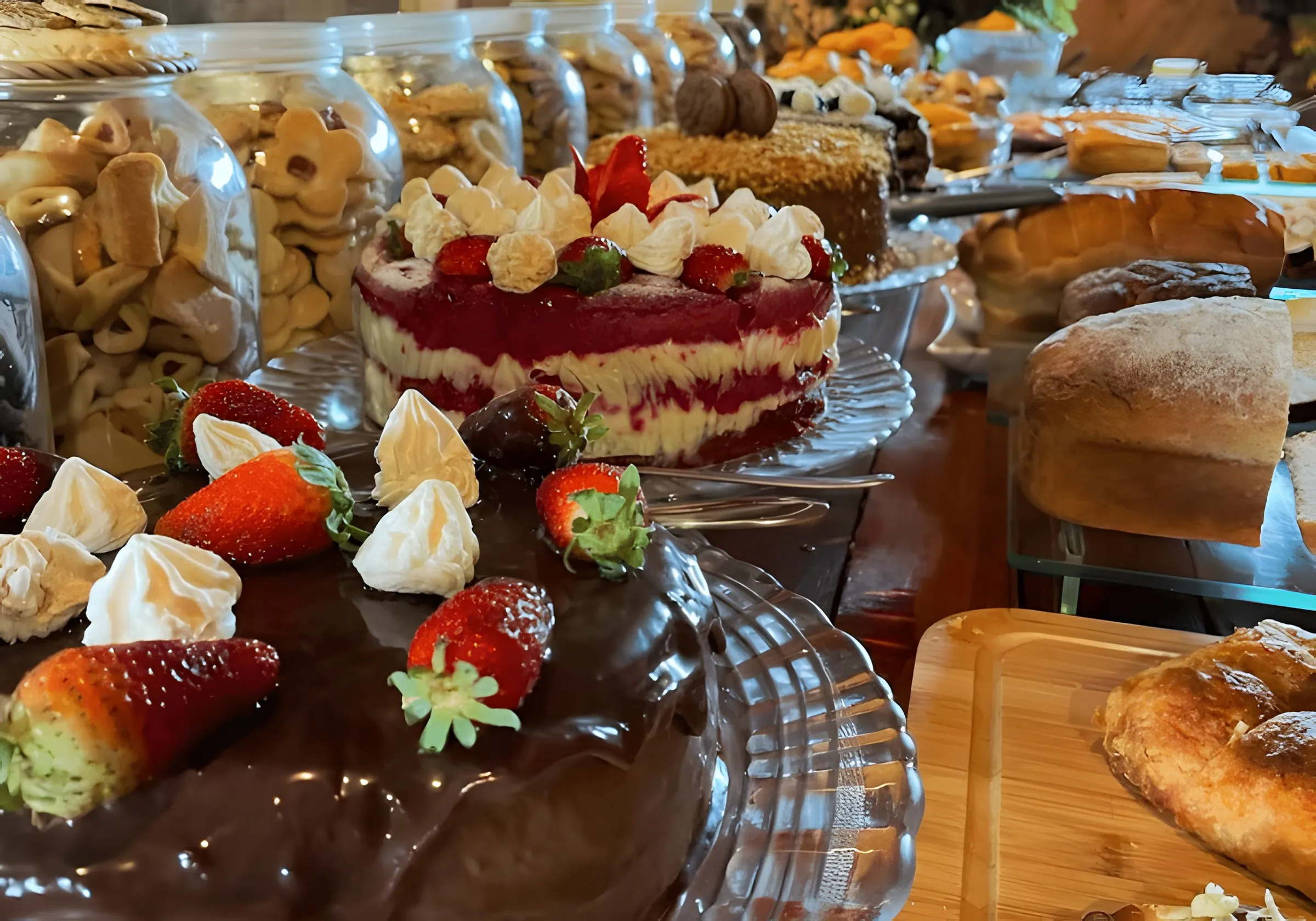 Bolos, tortas e doces do café colonial